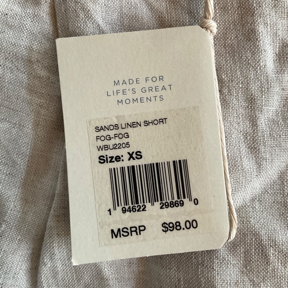 NEW FAHERTY Linen Shorts - Picture 3 of 4